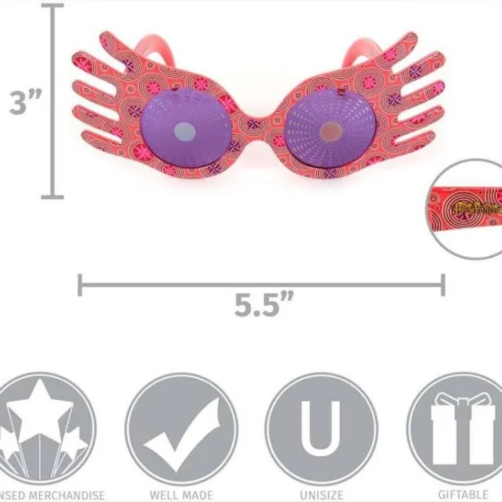 Harry Potter Luna Lovegood Spectra Specs Halloween Costume - Picture 9 of 10